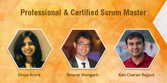 kovaisoft congratulates Divya Arora, Kalicharan Rajput and Bharat Mungarh on the accomplishment of SCRUM Master certification